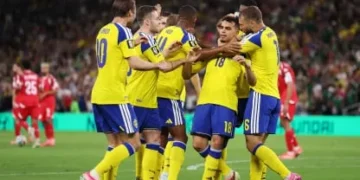 Suecia aplastó a Túnez en el cierre de la primera fecha del Grupo F