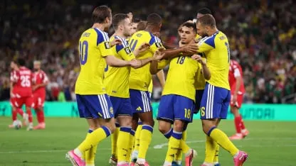 Suecia aplastó a Túnez en el cierre de la primera fecha del Grupo F