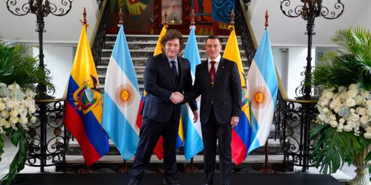 Alianza estratégica en Quito: Javier Milei y Daniel Noboa consolidan agenda de seguridad y comercio