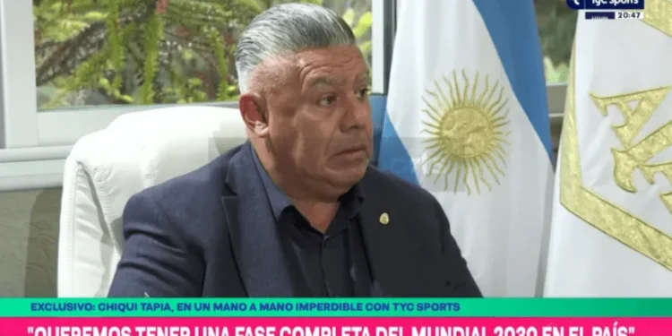 Claudio Tapia reveló que gestiona para que la Selección Argentina dispute toda la fase de grupos del Mundial 2030 en el país